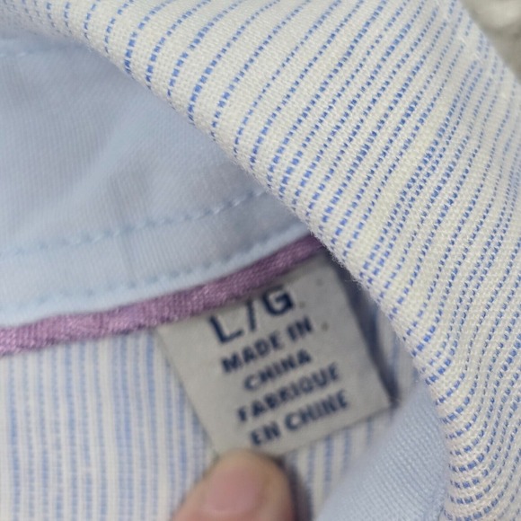 Tommy Bahama Shirt Men Large Island Zone Button Up Long Sleeve Linen Blend Beach - Picture 8 of 14